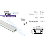 PERFIL DE ALUMINIO PISA RF-05