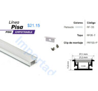 PERFIL DE ALUMINIO PISA RF-05